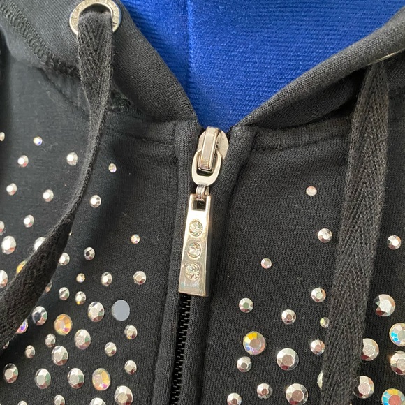 💥💥 Rhinestone hoodie jacket black small - Picture 3 of 8